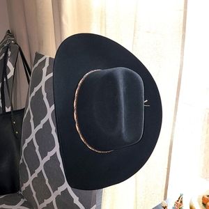 Jason Aldean by Resistol Black Wool Cowboy Hat Size 7 3/8